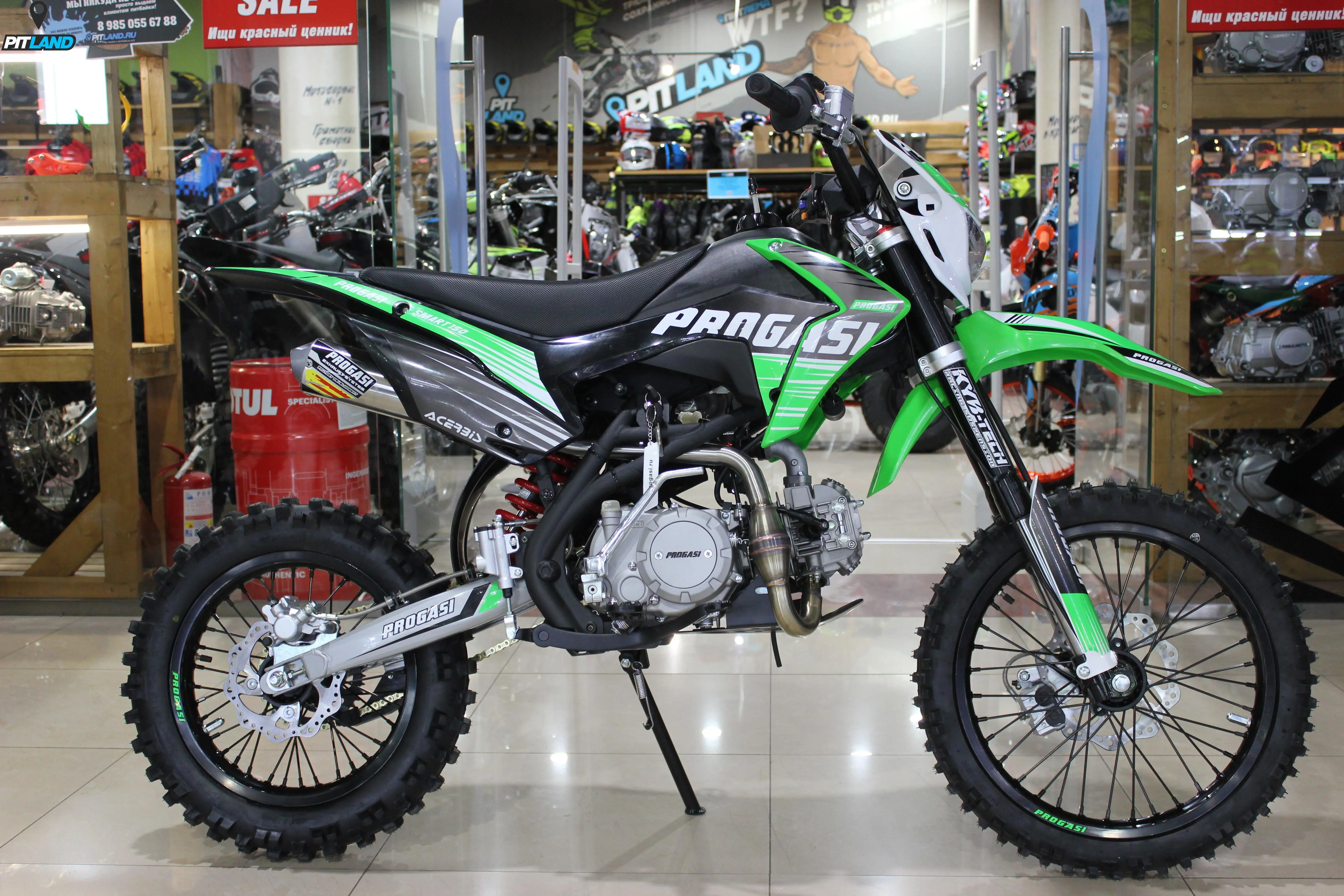 Питбайк Progasi Smart 5 150 mechanical (Прогаси Смарт), (Механическая КПП) 17/14 , green