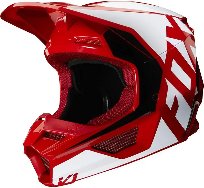 Кроссовый шлем FOX V1 Core Prix Helmet, Flame Red купить в Москве