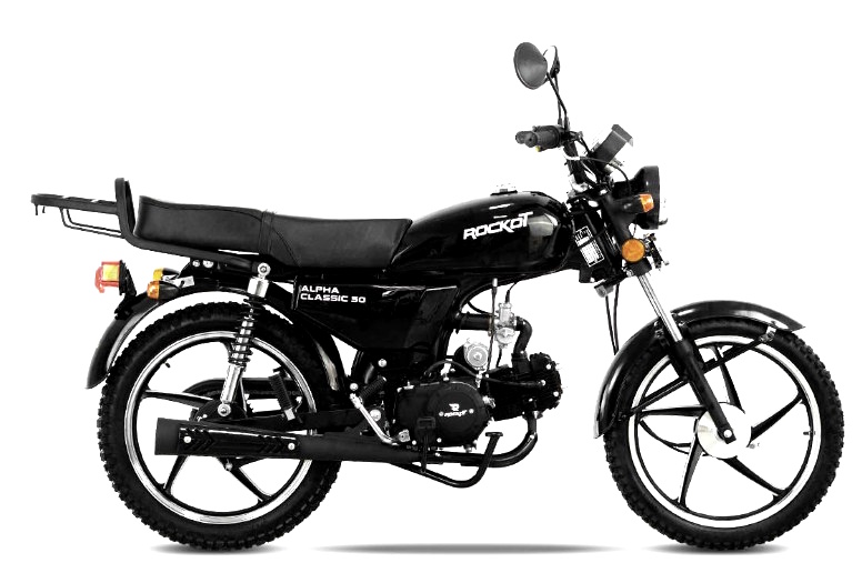 Мопед ROCKOT ALPHA CLASSIC (черный глянцевый)