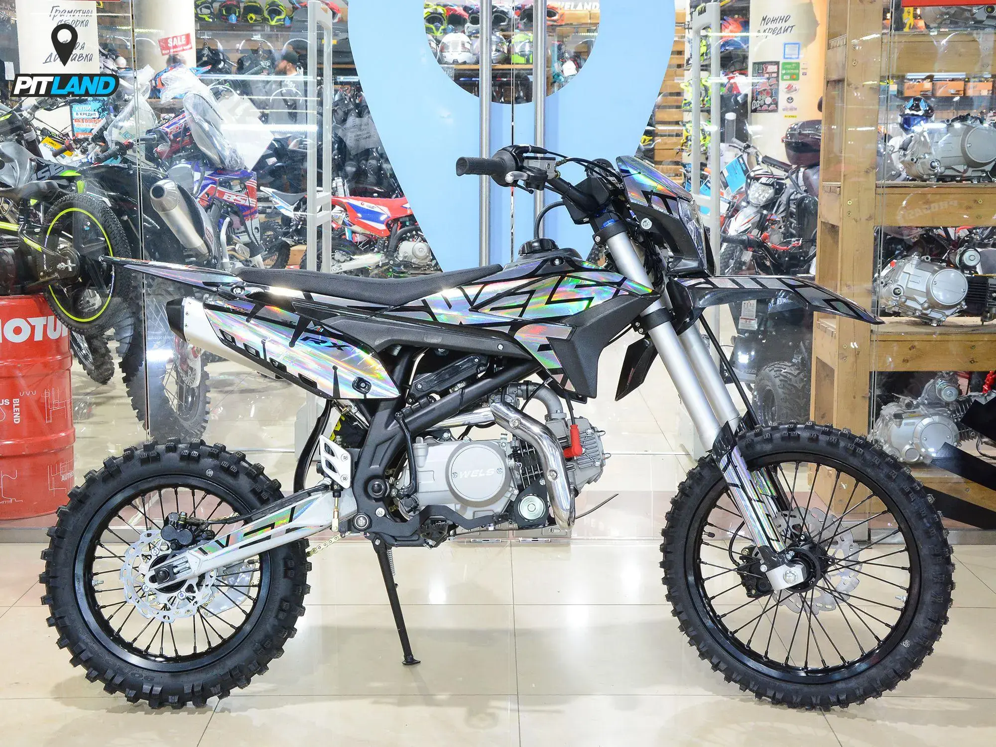 Питбайк WELS (Велс) RX 125 Е 17/14, ЧЕРНЫЙ 2023