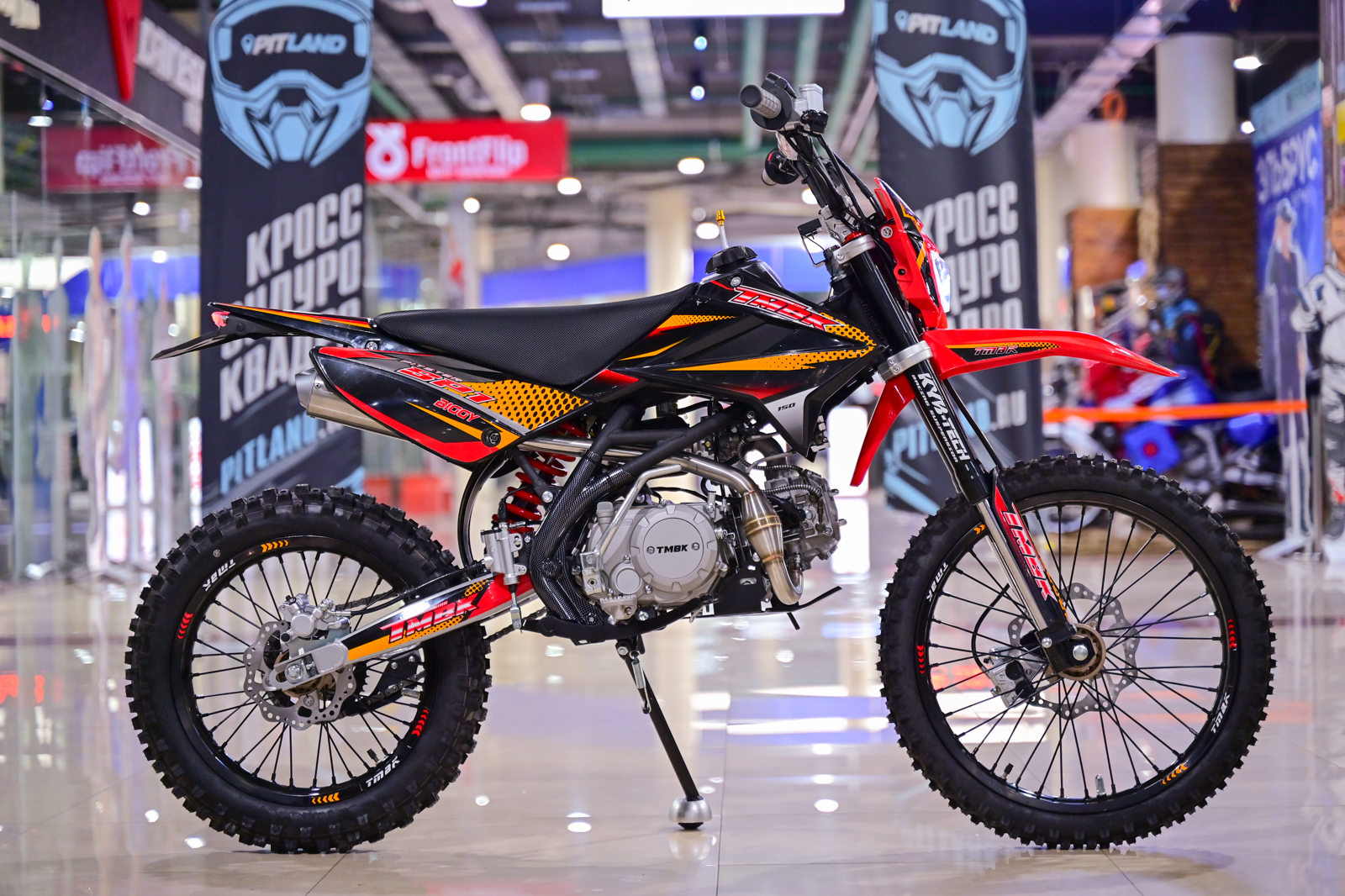 Питбайк TMBK Pitster SP1 Biggy (ТМБК Питстер СП1) 150cc (19/16) Red/Orange Красный/Оранжевый