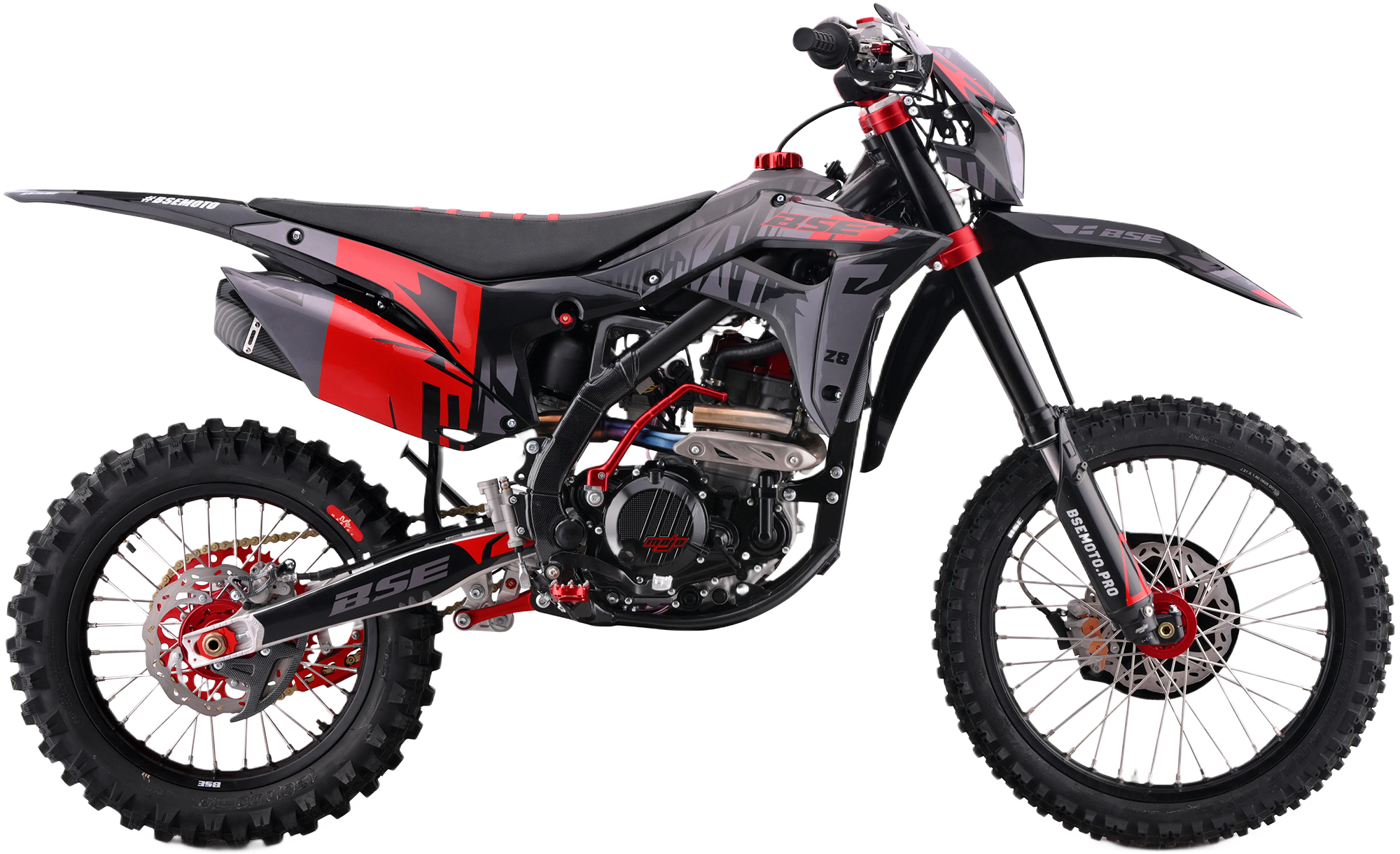 Эндуро / кроссовый мотоцикл BSE Z8 Twin Grey/red