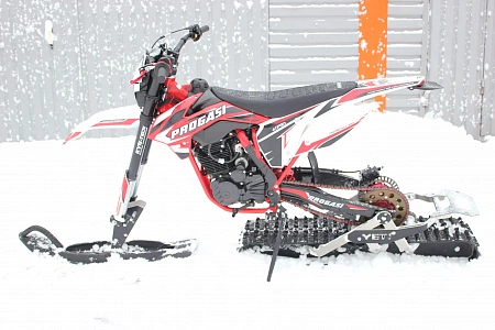 Мотоцикл Progasi Super Max (Прогаси Супер Макс) 250 (21/18) Red/White + гусеничный комплект (лыжа+ г