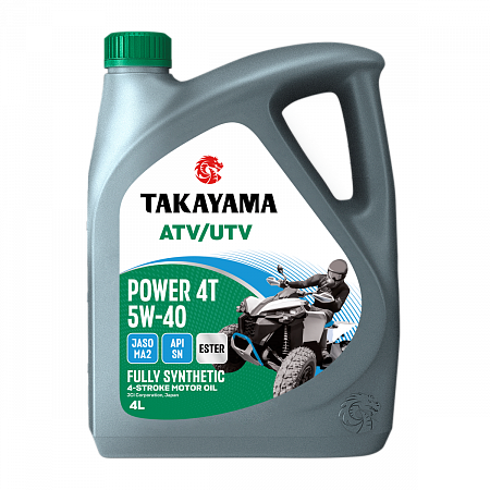 Масло синтетическое Takayama ATV/UTV Power 4T SAE 5W-40 4л Масло синтетическое Takayama ATV/UTV Power 4T SAE 5W-40 4л