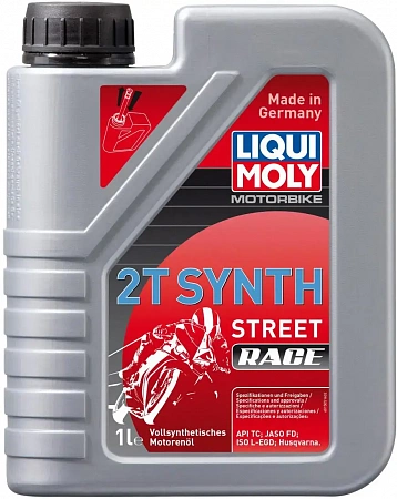 Синтетическое моторное масло для 2-так. мотоциклов Liqui Moly Motorbike 2T Synth Race Street TD (1л) Синтетическое моторное масло для 2-так. мотоциклов Liqui Moly Motorbike 2T Synth Race Street TD (1л)