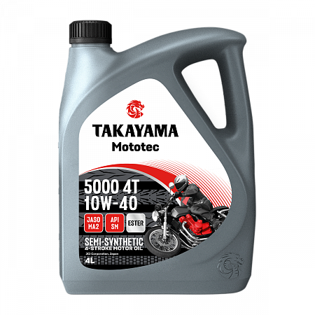 Масло полусинтетическое Takayama Mototec 5000 4T SAE 10W-40 4л Масло полусинтетическое Takayama Mototec 5000 4T SAE 10W-40 4л