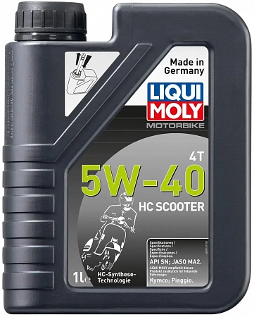 Синтетическое моторное масло Liqui Moly HC Motorbike 4T HC Scooter 5w-40 SN MA2 (1л) Синтетическое моторное масло Liqui Moly HC Motorbike 4T HC Scooter 5w-40 SN MA2 (1л)
